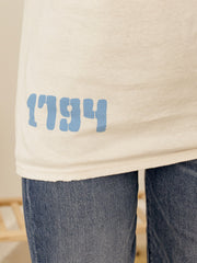 Vols Baseball Stencil Off White Thrifted Tee