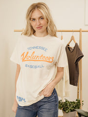 Vols Baseball Stencil Off White Thrifted Tee