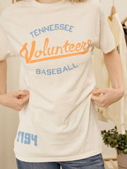 Vols Baseball Stencil Off White Thrifted Tee