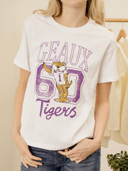 LSU Tigers Club Mascot White Ellie Perfect Tee