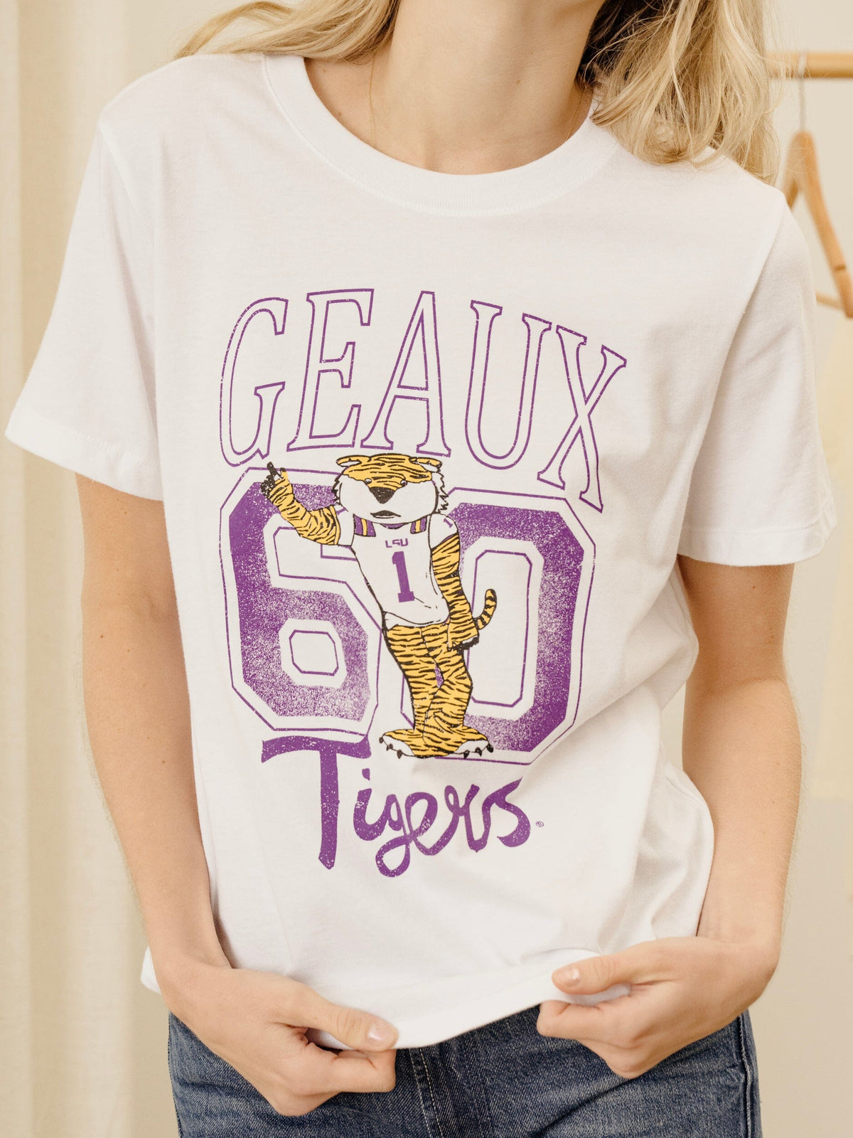 LSU Tigers Club Mascot White Ellie Perfect Tee