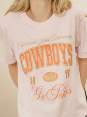 OSU Cowboys Wave Arch Pink Ellie Perfect Tee