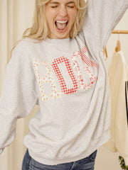 Hogs Quilted Puff Ink Ash Gray Thrifted Sweatshirt