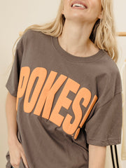 Pokes Mono Puff Ink Asphalt Heavyweight Tee