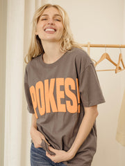 Pokes Mono Puff Ink Asphalt Heavyweight Tee