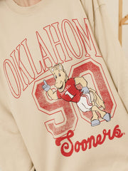 OU Sooners Club Mascot Sand Thrifted Sweatshirt