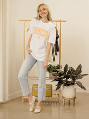 Tennessee Vols Gingham Heart White Tee