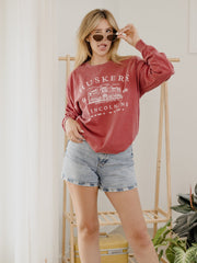 Nebraska Huskers Stadium Coordinates Red Sweatshirt