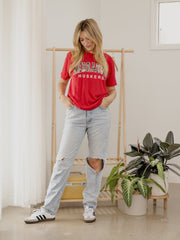 Nebraska Huskers Camo Filled Gault Red Tee
