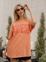 OSU Cowboys Pokes Mono Puff Orange Tee