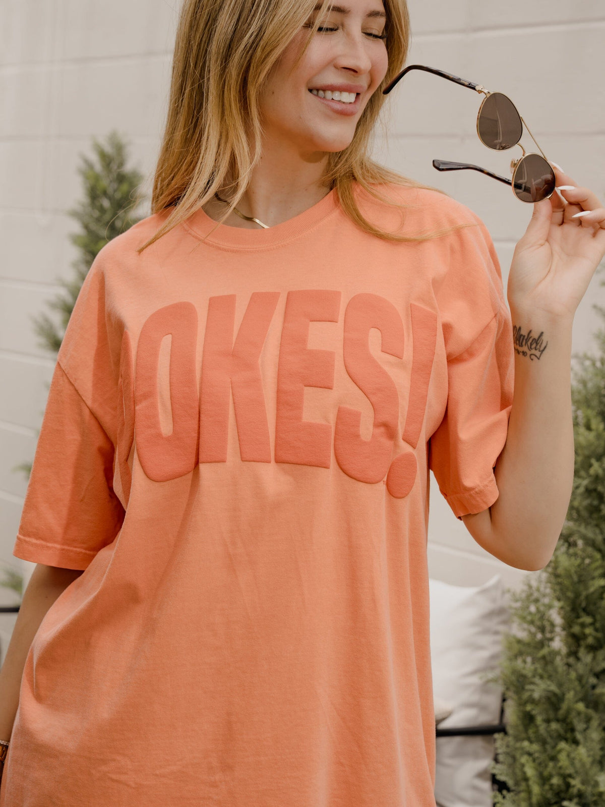 OSU Cowboys Pokes Mono Puff Orange Tee