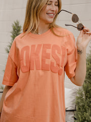 OSU Cowboys Pokes Mono Puff Orange Tee