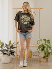 Waylon Jennings Logo Puff Ink Smoke Hi Dive Tee