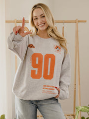 OSU Cowboys Crest Stamp Ash Gray Thrifted Sweatshirt