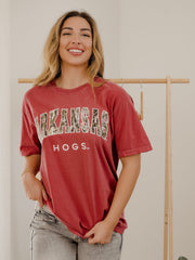Arkansas Razorbacks Camo Filled Gault Cardinal Tee