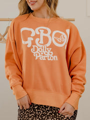 Dolly Parton GBO Butterfly Orange Hi-Dive Oversized Crew Sweatshirt