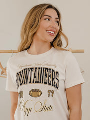 App State Wave Arch Vintage White Ellie Perfect Tee