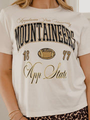 App State Wave Arch Vintage White Ellie Perfect Tee