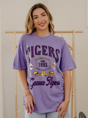 LSU Tigers Patches 25 Violet Tee