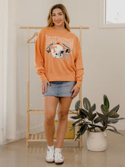 Dolly Parton Raised on Dolly & Tennessee Football Orange Hi-Dive Oversized Crew Sweatshirt