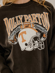 Dolly Parton Raised on Dolly & Tennessee Football Smoke Hi-Dive Oversized Crew Sweatshirt
