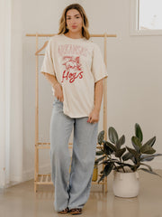 Arkansas Razorbacks Club Mascot Off White Thrifted Tee