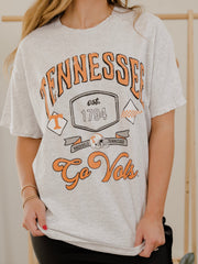 Tennessee Vols Patches 25 Ash Gray Thrifted Tee