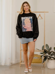 Dolly Parton in Pink Black Sweatshirt