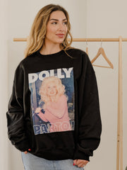 Dolly Parton in Pink Black Sweatshirt