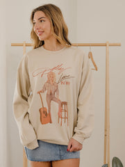 Dolly Parton Live in '89 Sand Thrifted Sweatshirt