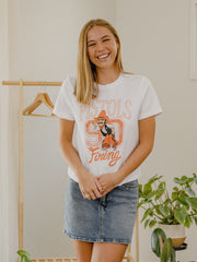 OSU Cowboys Club Mascot White Ellie Perfect Tee
