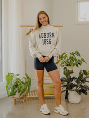 Auburn Tigers College Block Puff Ink Gray Mock Neck Hi-Dive Sweatshirt