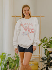 Arkansas Razorbacks Rah Rah White Sweatshirt