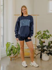 KU Jayhawks Mono Puff Ink Navy Sweatshirt