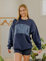 KU Jayhawks Mono Puff Ink Navy Sweatshirt
