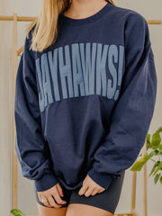 KU Jayhawks Mono Puff Ink Navy Sweatshirt