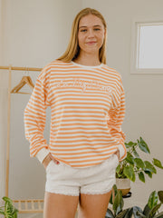 Tennessee Vols Simple Script Orange/White Stripe Hi Dive Sweatshirt