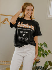 Tennessee Vols Letterman Black Thrifted Tee