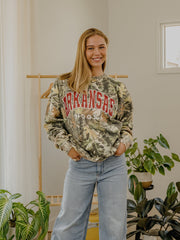 Arkansas Razorbacks Filled Gault Camouflage Sweatshirt