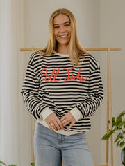 Alabama Crimson Tide Simple Script Black/White Stripe Hi Dive Sweatshirt
