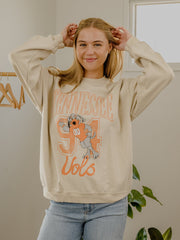 Tennessee Vols Club Mascot Sand Thrifted Sweatshirt