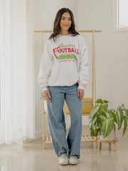 Arkansas Razorbacks Football Field White Sweatshirt