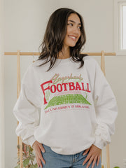 Arkansas Razorbacks Football Field White Sweatshirt