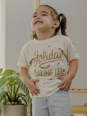 Children's Holiday Baking Team Natural Tee