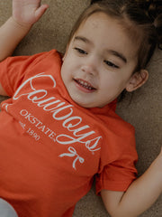 Children's OSU Cowboys Established Bows Orange Tee