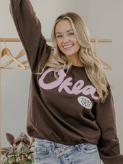 Oklahoma OKLA 1907 Puff Ink Dark Brown Sweatshirt