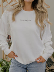 Making Spirits Bright White CC Sweatshirt (Front/Back Design)