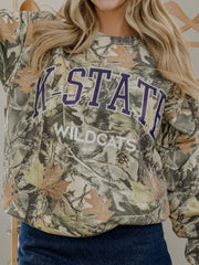 KSU Wildcats Filled Gault Camouflage Sweatshirt