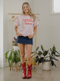 Take Me To Sweet Oklahoma Pink Thrifted Tee