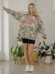 KU Jayhawks Filled Gault Camouflage Sweatshirt